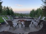Natural gas firepit overlooking the valley